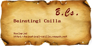 Beinstingl Csilla névjegykártya
