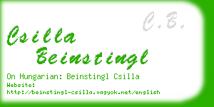 csilla beinstingl business card